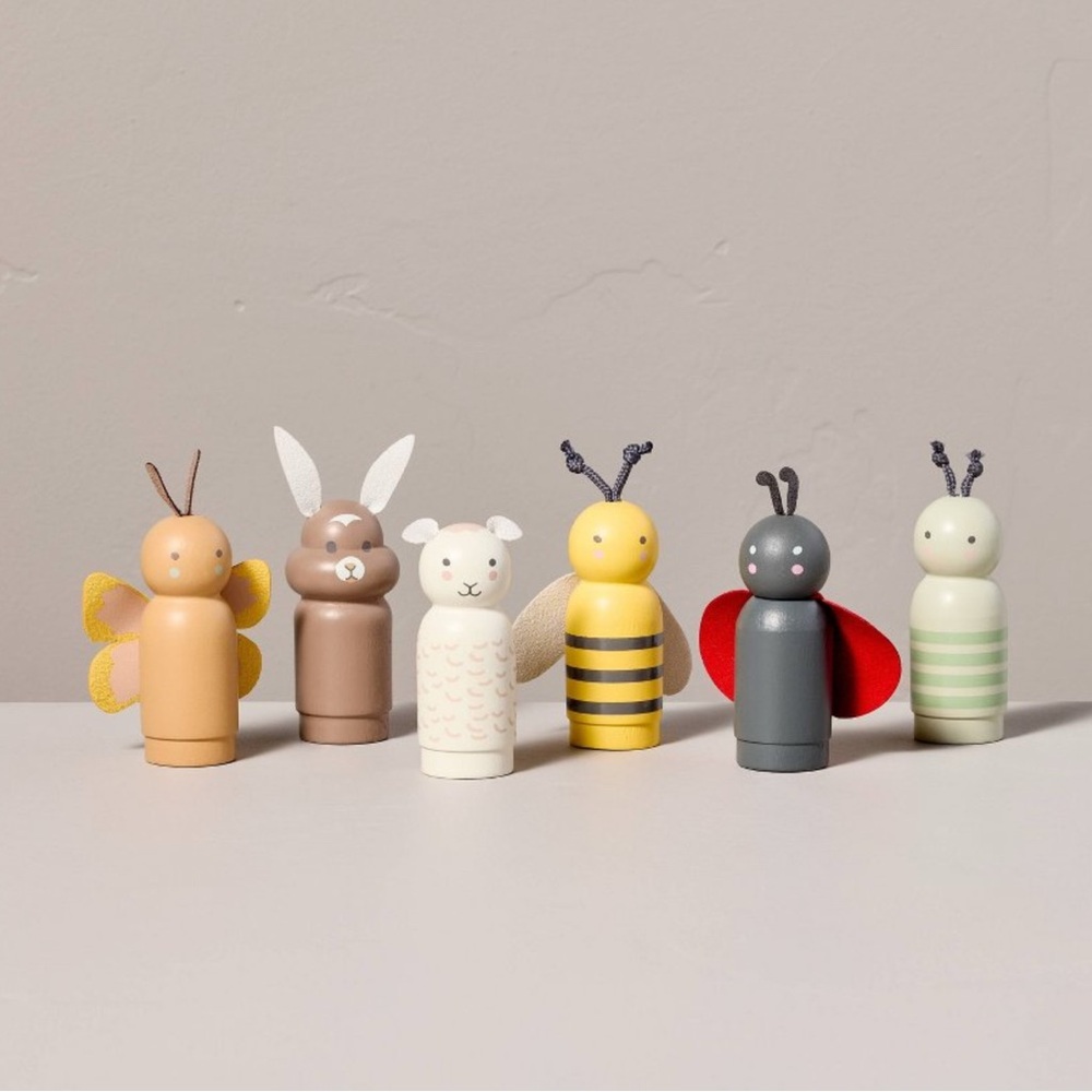 HEARTH & HAND 6 Piece Toy Animal Doll Set